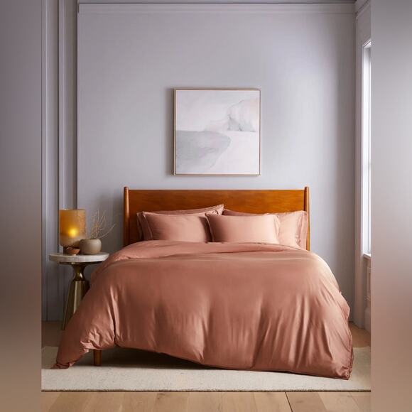 Quince Bamboo Duvet Cover Set Clay Size Full/Queen - Picture 1 of 15
